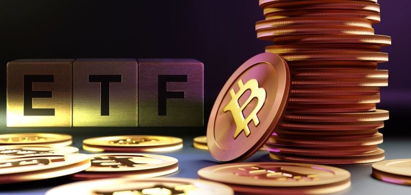 Bitcoin ETF net flows chart showing major outflows totaling $825M over five days in US spot Bitcoin ETFs