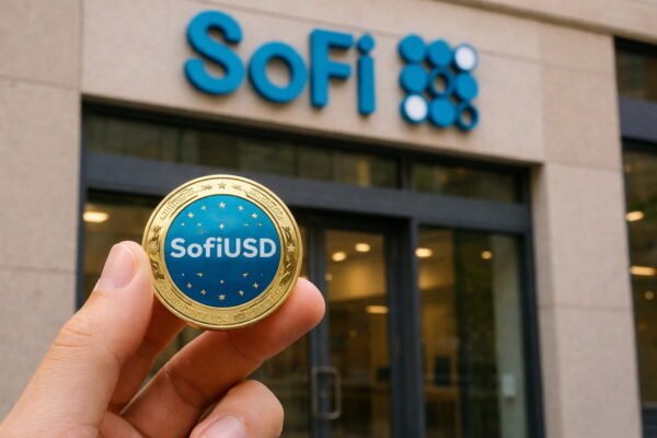 SoFiUSD stablecoin issued by SoFi Bank on a public blockchain