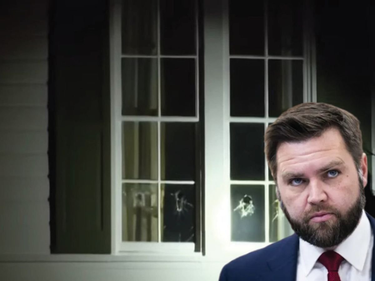 Οικία του Αντιπροέδρου των ΗΠΑ JD Vance στο Cincinnati μετά την επίθεση, με σπασμένα παράθυρα και παρουσία της Secret Service, σε περιστατικό που προκάλεσε πολιτικό σοκ στις Ηνωμένες Πολιτείες