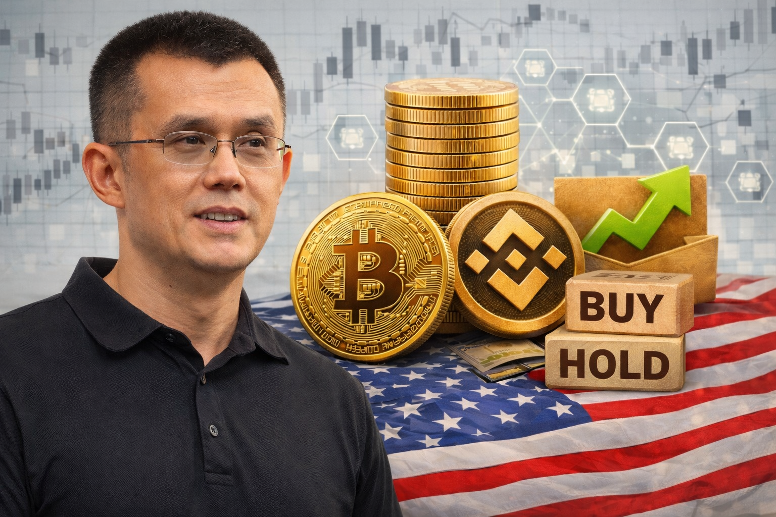 Changpeng Zhao founder of Binance speaking about buy and hold strategy and crypto investing philosophy