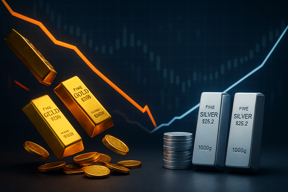 Γραφήματα πτώσης τιμών χρυσού και αργύρου μετά την ανακοίνωση Τραμπ για ακύρωση δασμών στην ΕΕ και συμφωνία για Γροιλανδία