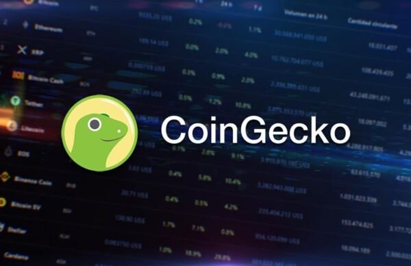 CoinGecko crypto market data platform logo with charts as reports suggest potential sale at 500 million dollar valuation