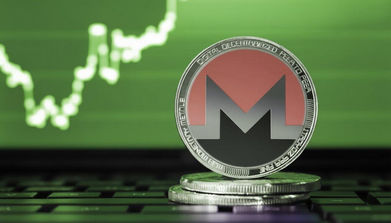 Monero XMR price chart breaks above previous all time high of 517 dollars and moves into price discovery near 600 dollars