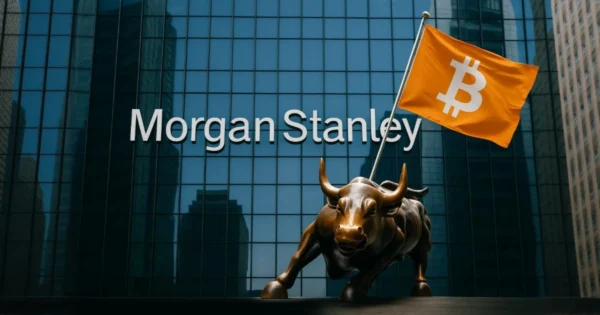 Morgan Stanley και Bitcoin, απεικόνιση θεσμικής εισόδου κεφαλαίων στο BTC με αναφορά στα $2 τρισ. assets υπό διαχείριση και την αυξανόμενη υιοθέτηση από τη Wall Street