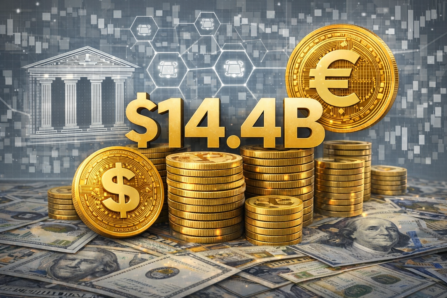 Institutional investors move tokenized funds and U.S. Treasuries onto blockchain as on-chain assets reach $14.4 billion all-time high