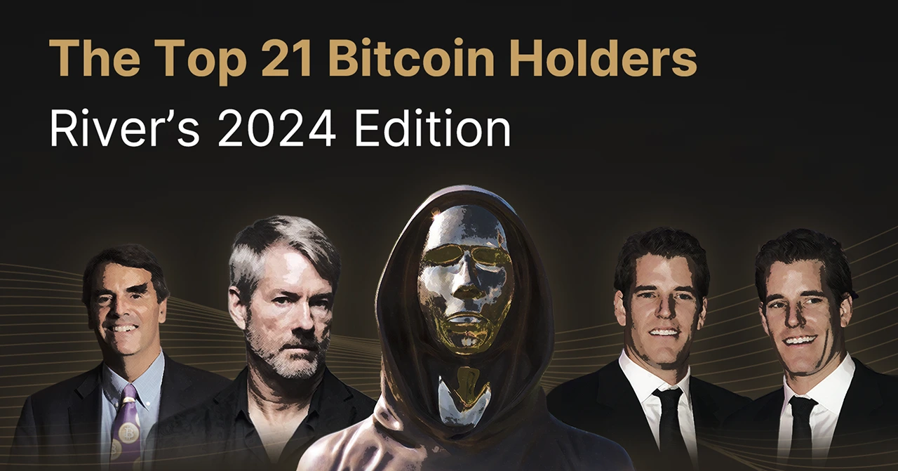 Top 21 κάτοχοι Bitcoin το 2025 και η συσσώρευση 476.000 BTC αξίας 40 δισ. δολαρίων σύμφωνα με τη River