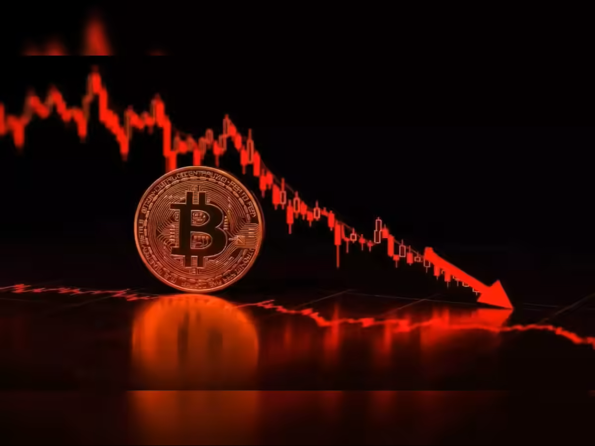 Bitcoin price chart showing sharp decline as market enters extreme fear amid ETF outflows and tightening Fed policy