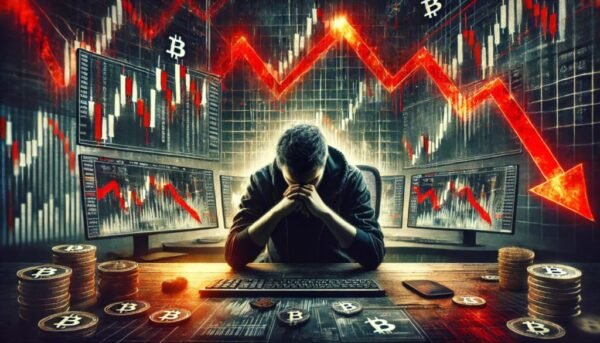 Γράφημα του Crypto Fear and Greed Index σε μονοψήφια επίπεδα, με έντονη κόκκινη ένδειξη “Extreme Fear” και φόντο διάγραμμα τιμής Bitcoin σε απότομη διόρθωση.