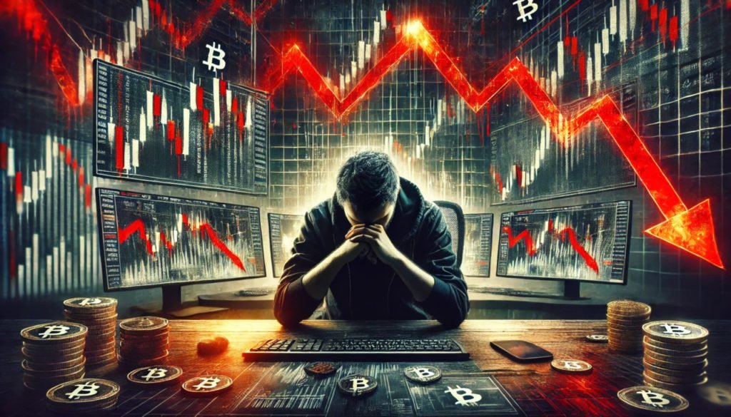 Γράφημα του Crypto Fear and Greed Index σε μονοψήφια επίπεδα, με έντονη κόκκινη ένδειξη “Extreme Fear” και φόντο διάγραμμα τιμής Bitcoin σε απότομη διόρθωση.