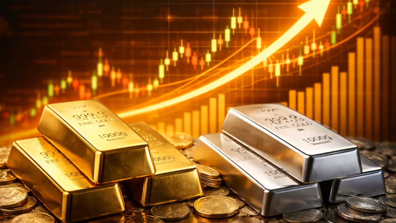 Gold and silver prices surge as gold trades above $5,000 per ounce and silver near $80 amid extreme market volatility and macro uncertainty