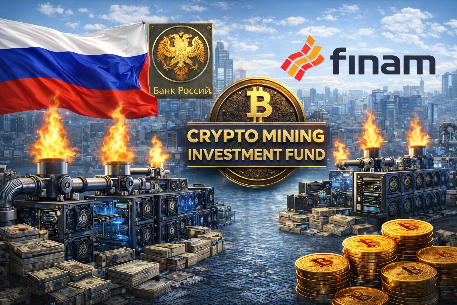 Russian Bitcoin mining investment fund approved by regulators as Finam launches gas-powered crypto mining infrastructure
