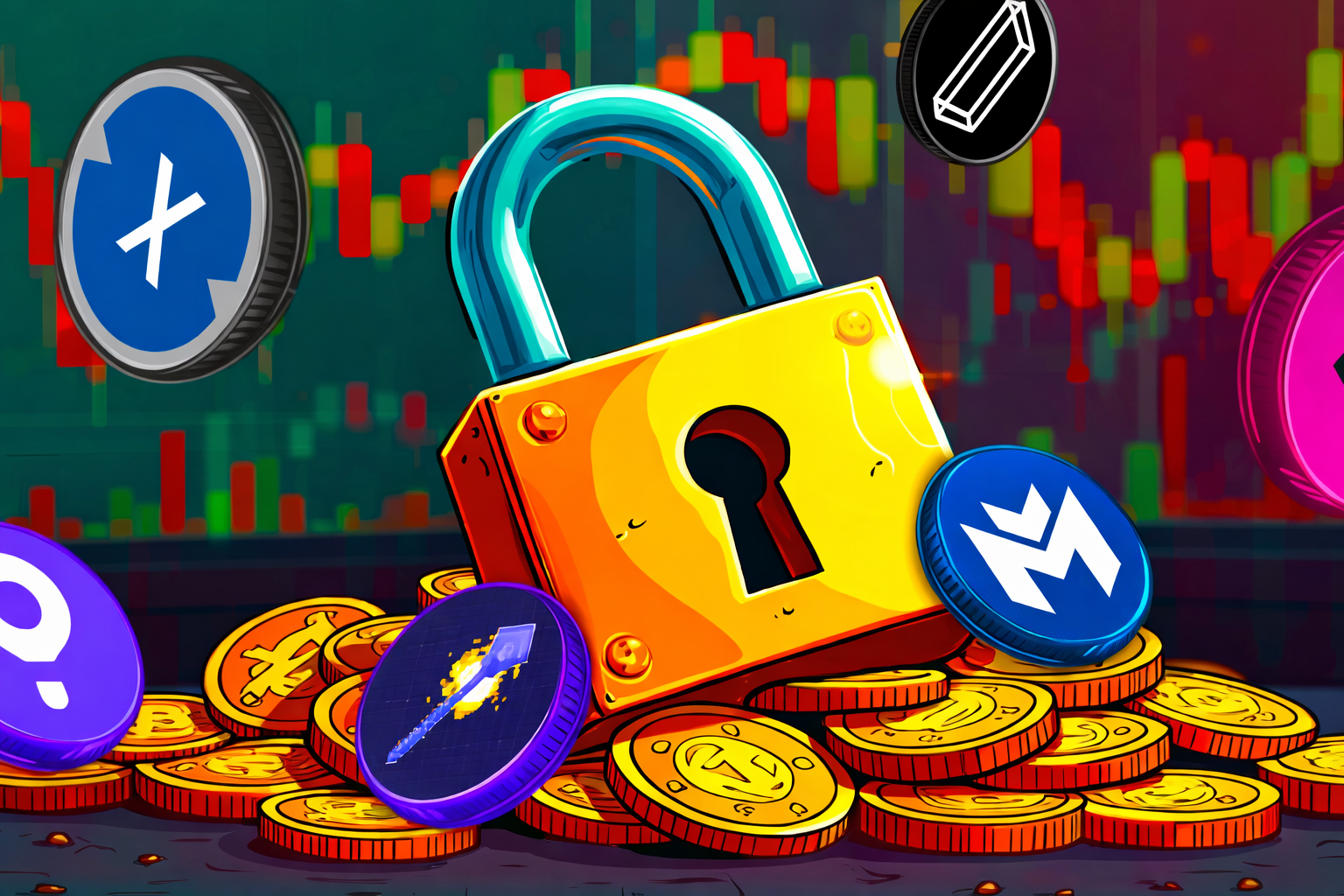 Γράφημα από το DefiLlama που δείχνει token unlocks άνω των 60 εκατ. δολαρίων μέσα σε μία εβδομάδα, με το μεγαλύτερο unlock στο CONX τον Φεβρουάριο