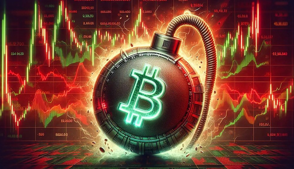 Τρισδιάστατο σύμβολο του Bitcoin πάνω σε ψηφιακά χρηματιστηριακά διαγράμματα που δείχνουν έντονη μεταβλητότητα, με φόντο την πλατφόρμα της Deribit και την ένδειξη για τη λήξη συμβολαίων ύψους 14,16 δισεκατομμυρίων δολαρίων.