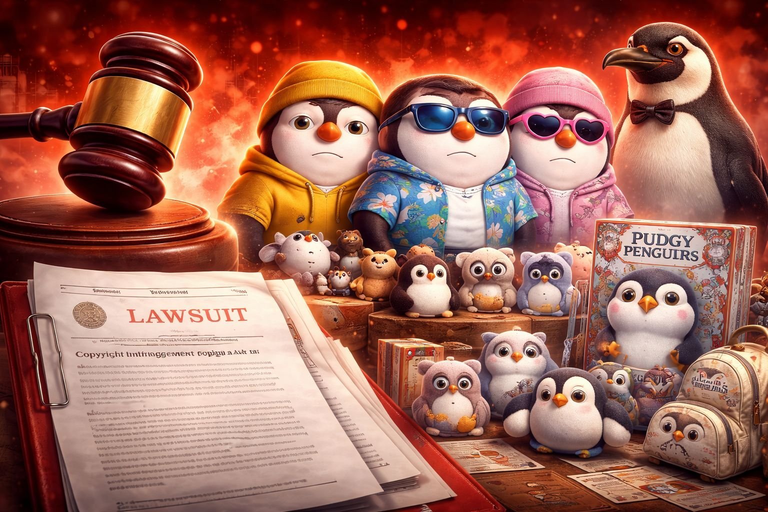 Pudgy Penguins NFT project facing trademark lawsuit from Original Penguin apparel brand PEI Licensing over penguin branding and merchandise expansion