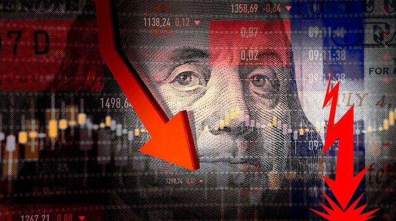 Κατακόκκινος θερμικός χάρτης μετοχών του S&P 500 που αποτυπώνει το ιστορικό sell-off της Wall Street και την απώλεια 1 τρισεκατομμυρίου δολαρίων.